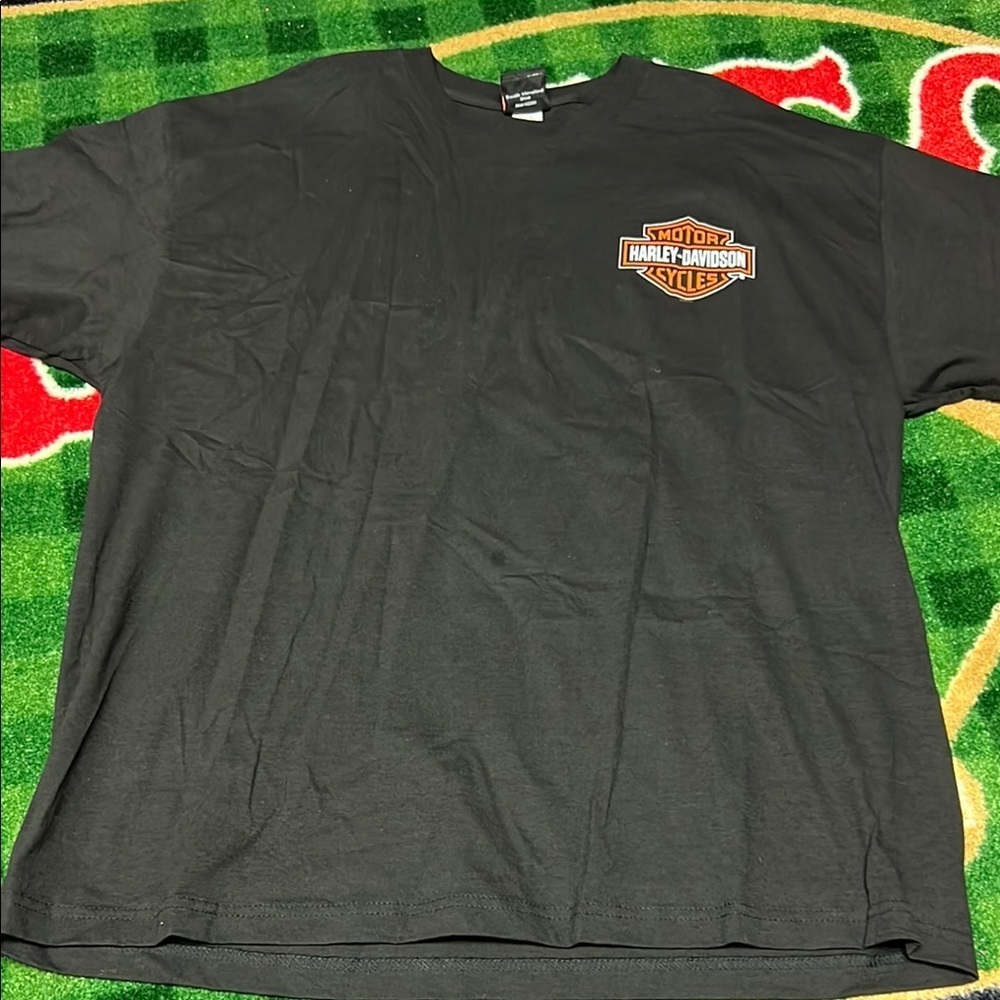 Harley Davidson Men's XXL Haunted House Halloween Short Sleeve Shirt Black